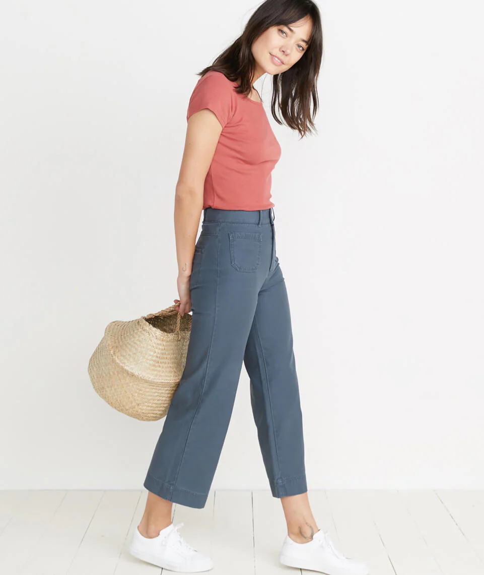 Bridget Wide Leg Pant in Ink