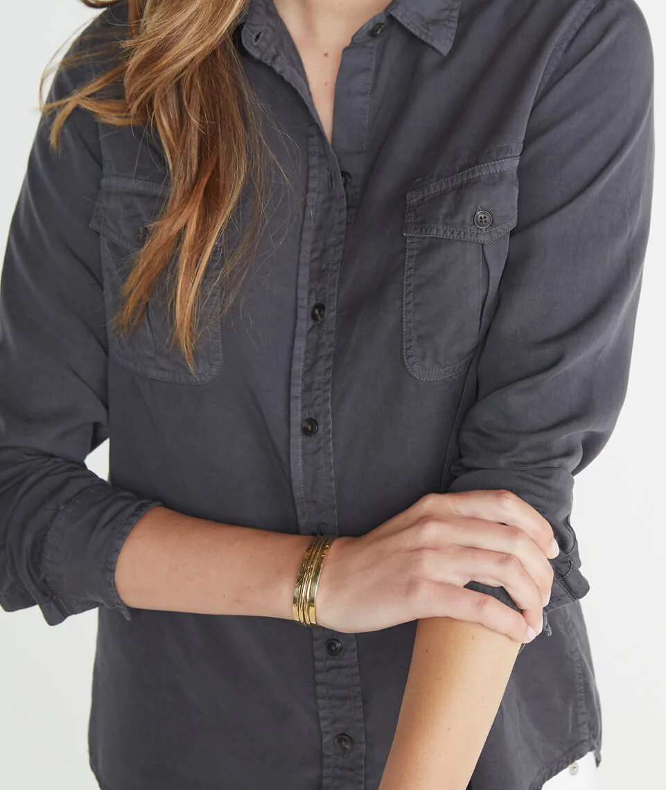 Hadley Button Down in Charcoal