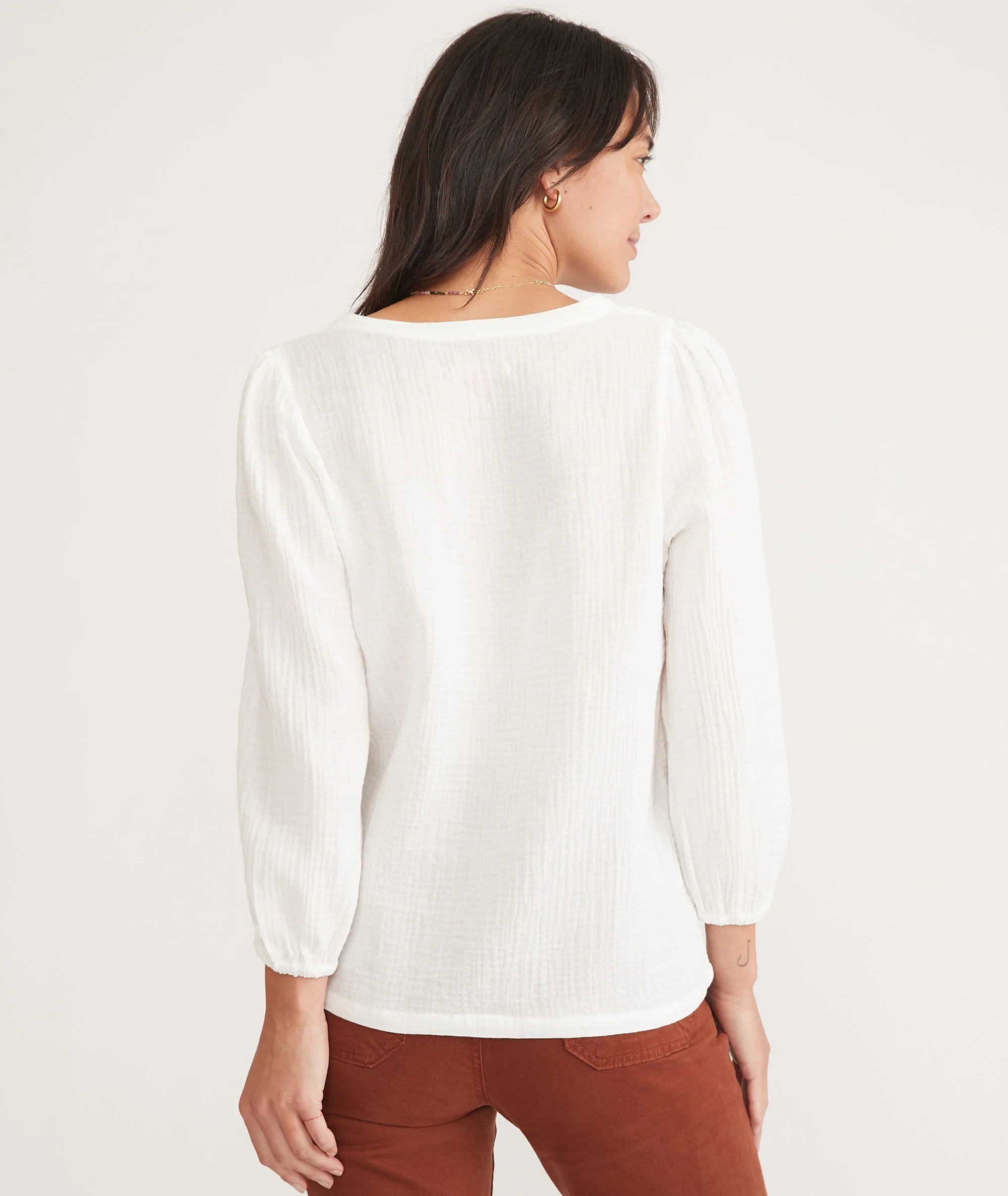 Jamie Banded Collar Top