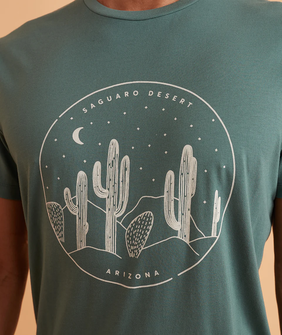 Signature Crew Tee in Mallard Saguaro