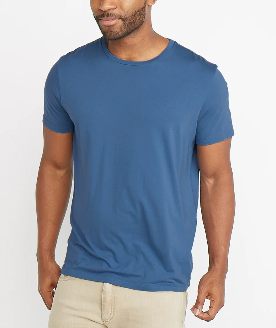 Signature Crewneck in Faded Aegean