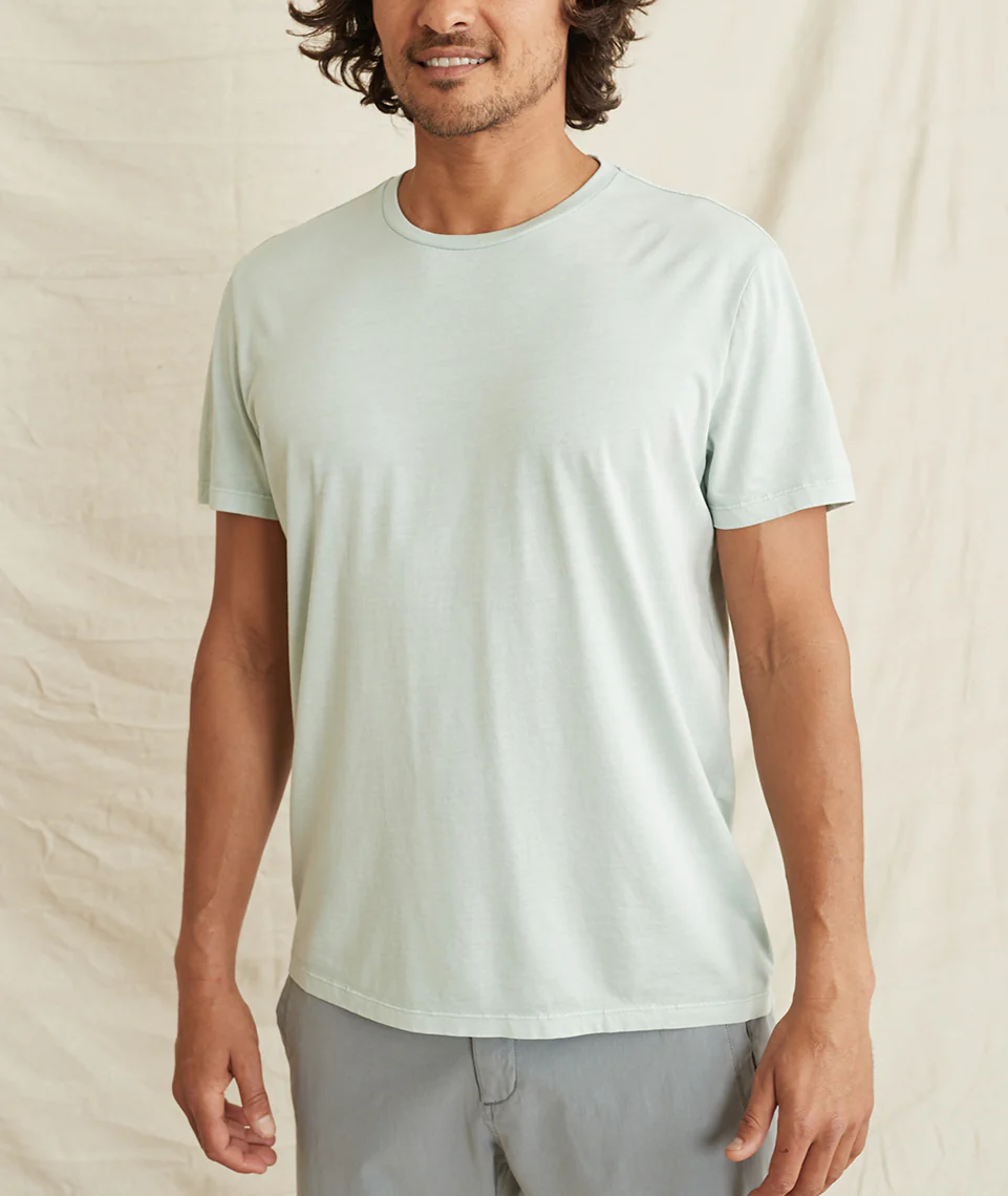 Signature Crewneck in Soft Aqua