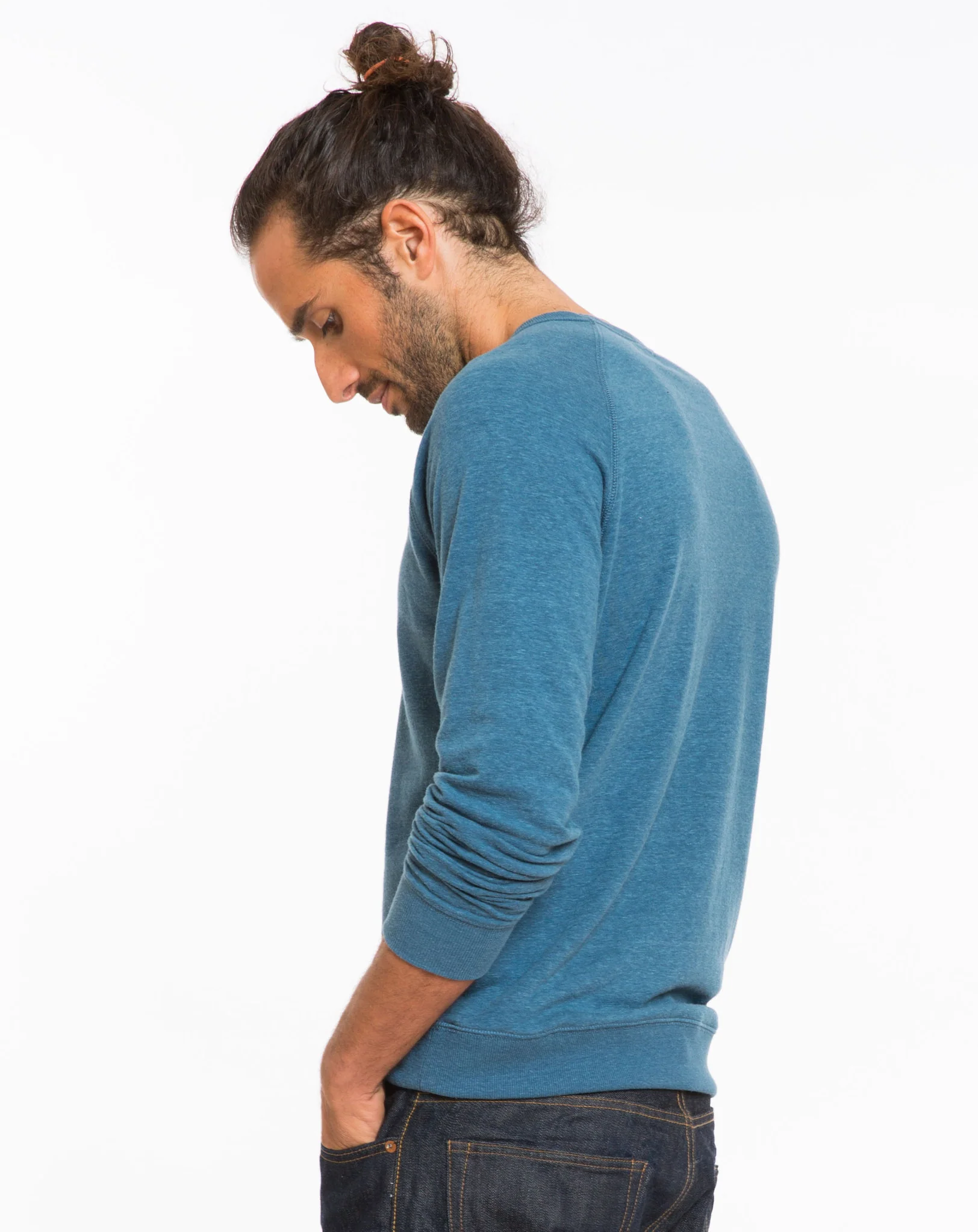 Double Knit Raglan - Sea Blue