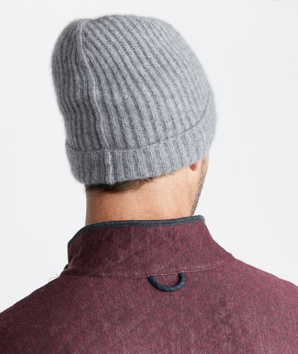 Heather Grey Cashmere Beanie