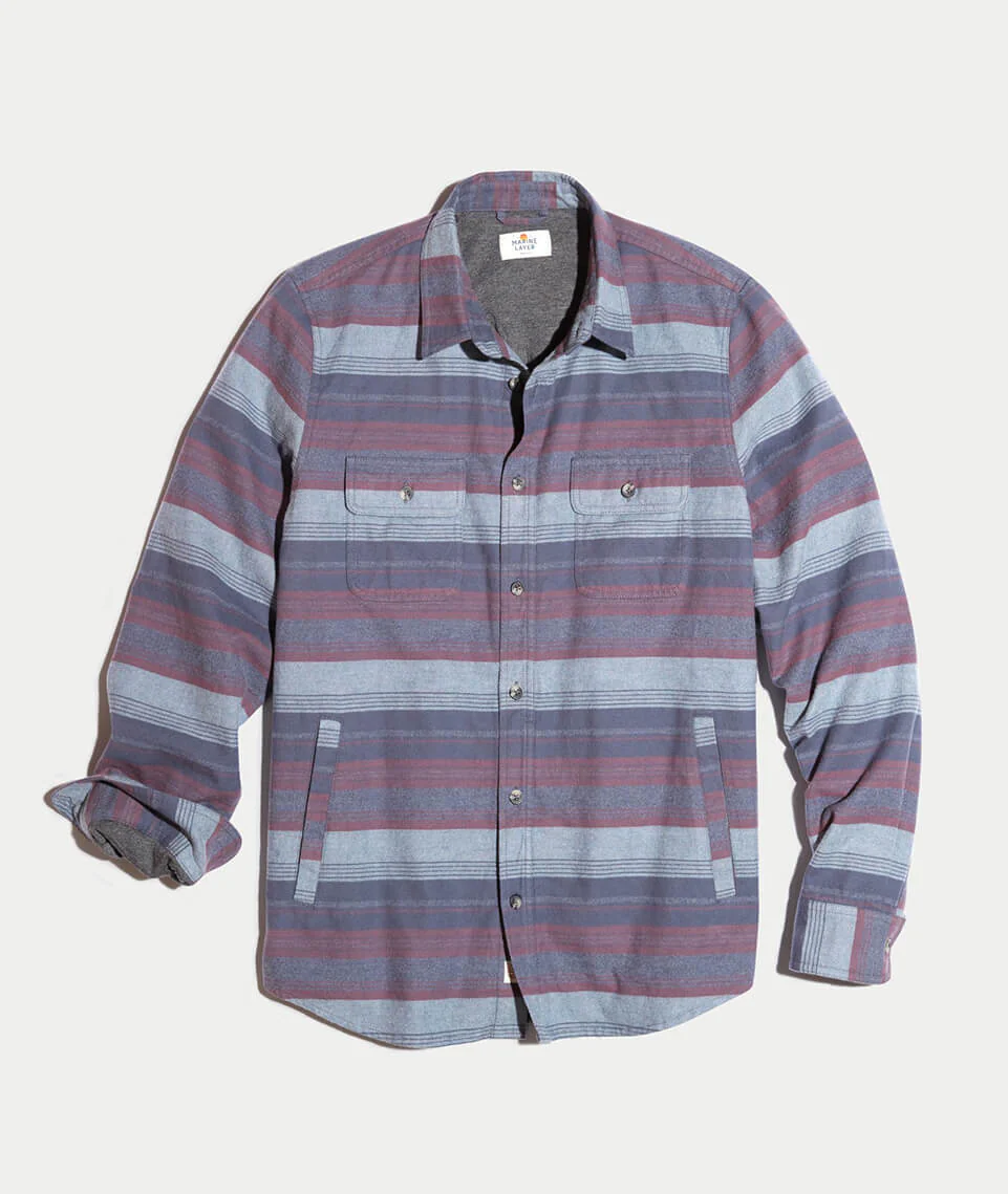 Camping Shirt in Blue Stripe