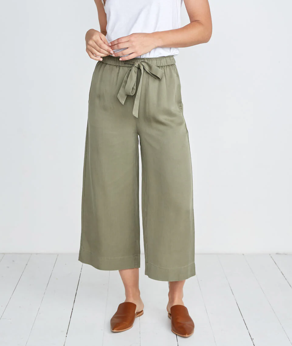 Spruce Wide Leg Pant in Dusty Olive