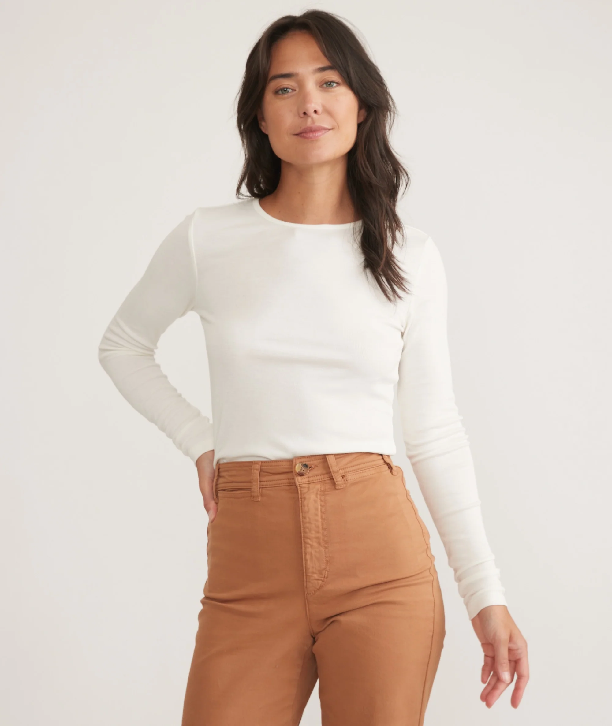 Lexi Rib Long Sleeve Crew Tee