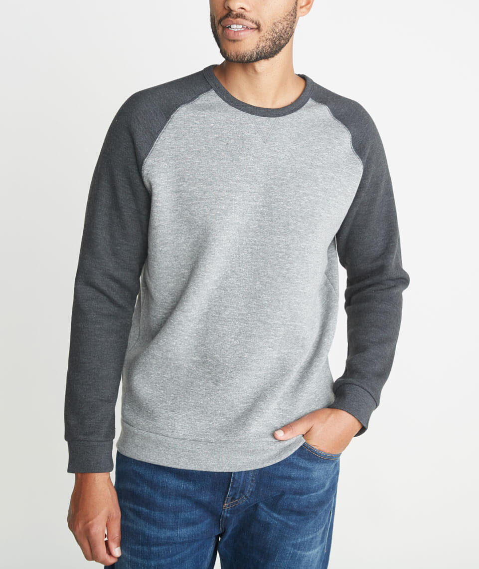Nolan Crewneck in Heather Grey/Charcoal