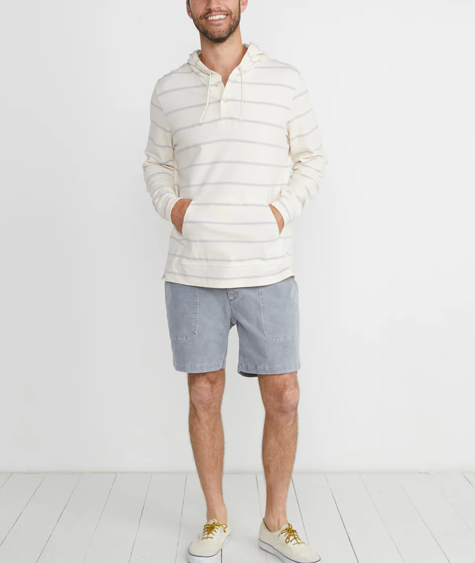 Beach Hoodie in Natural Stripe