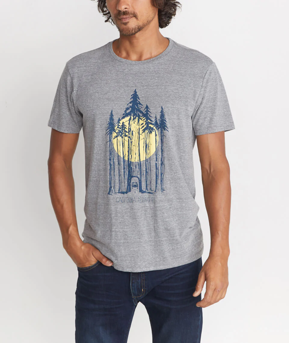 Redwoods Tee in Heather Grey