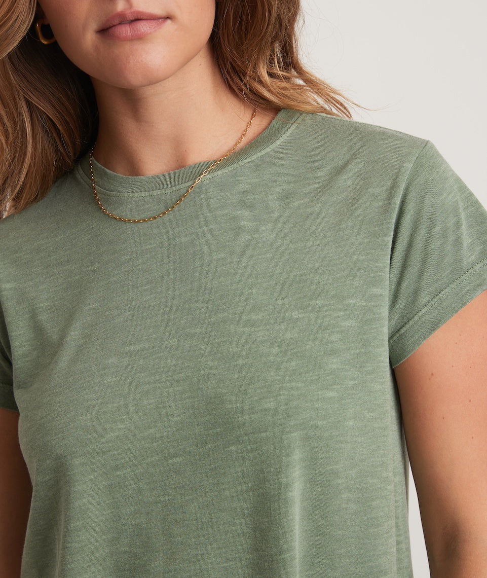 Swing Crew Tee in Garden Green