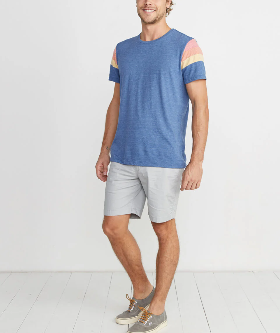 Banks Tee in Navy Heather