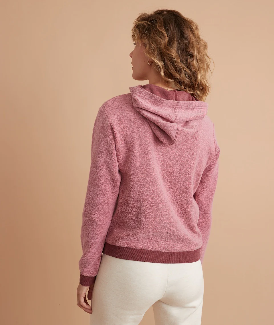 Fleece Out Hoodie in Cordovan