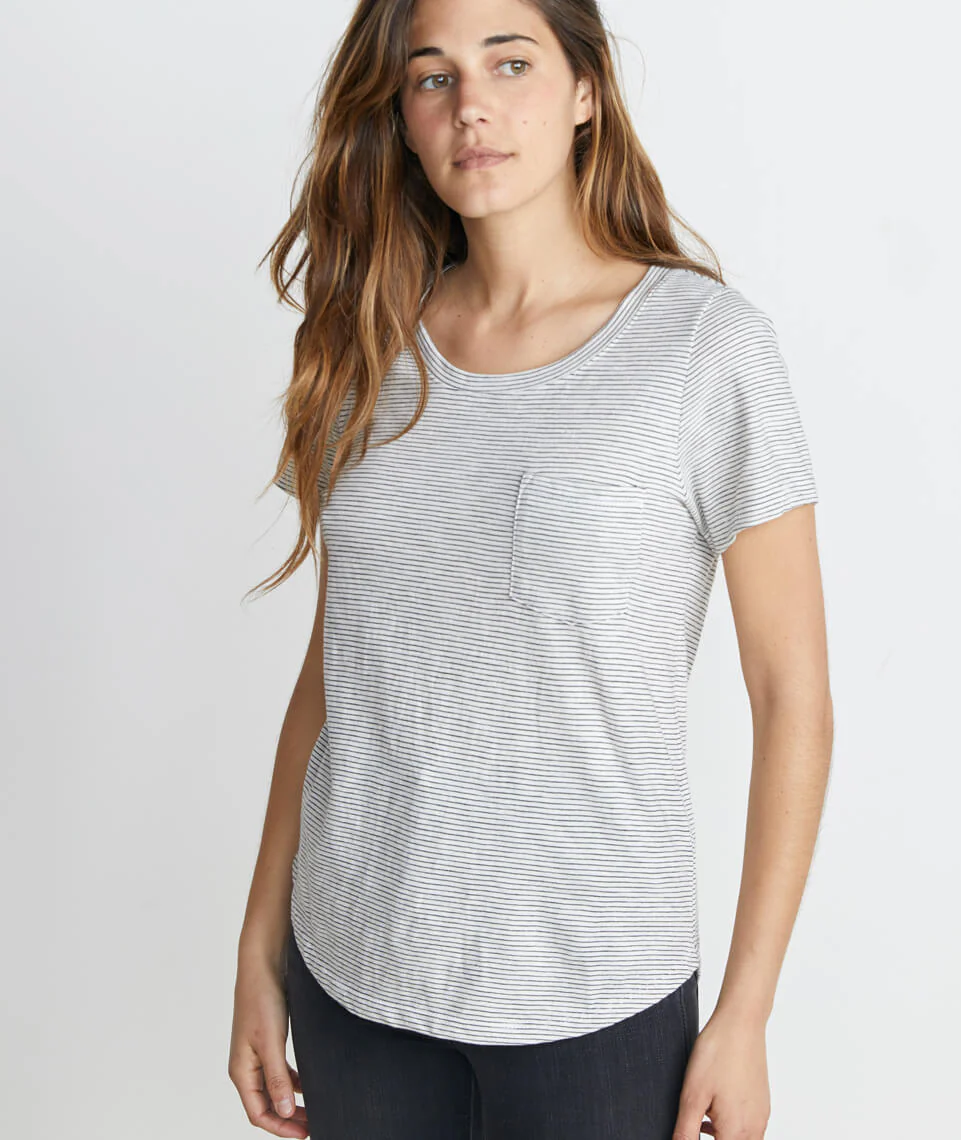 Boyfriend Pocket Tee in Natural