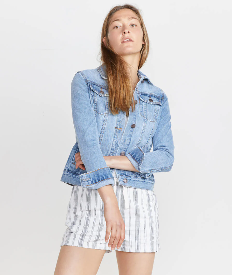 Cipes Beach Short in Ivory/Charcoal Stripe