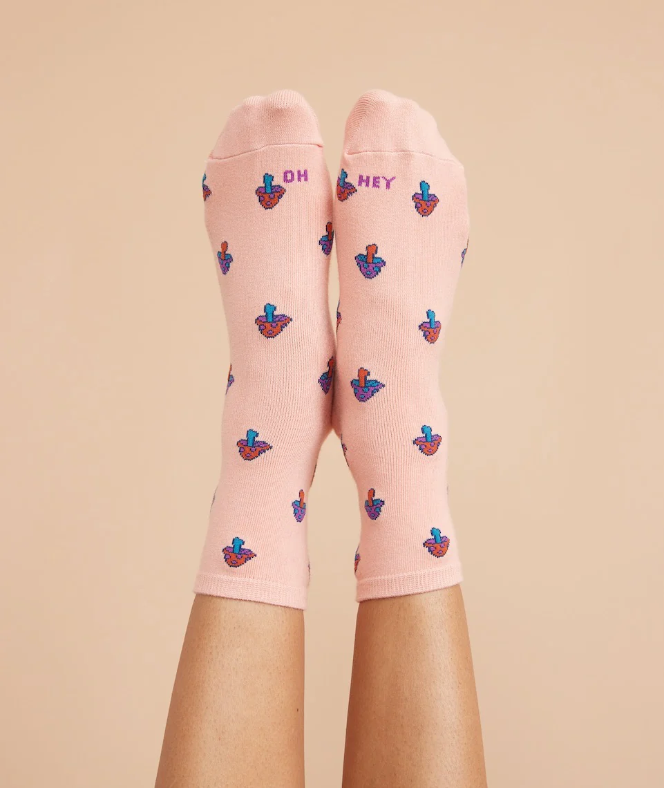 Hi-Ankle Sock in Mushroom Print