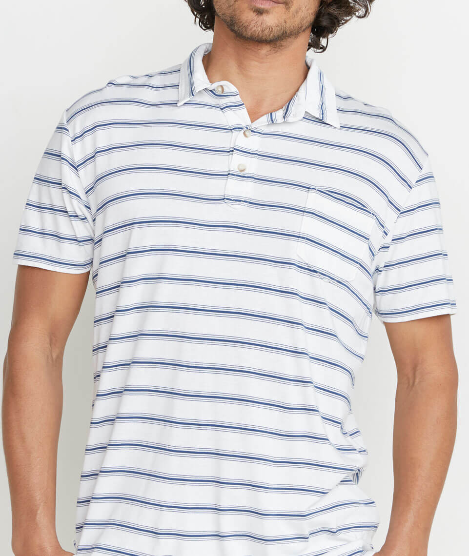 Presidio Polo in Navy/White