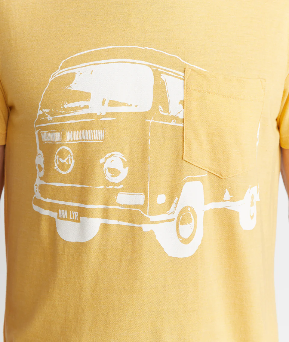Bus Pocket Tee in Yellow Ochre