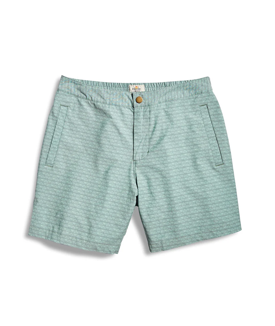 Summer Short in Green Print