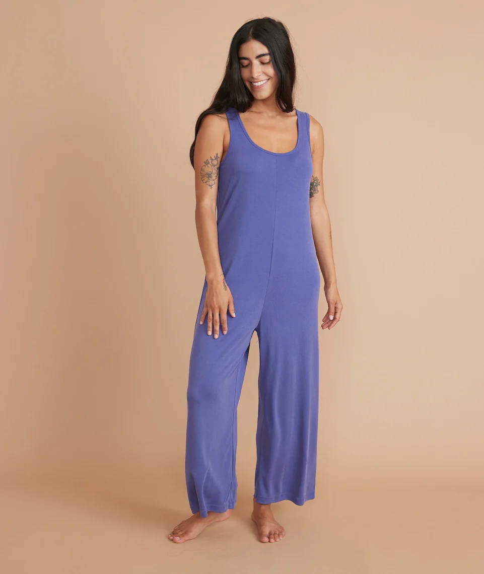 Luxe Rib Jumpsuit in Orient Blue