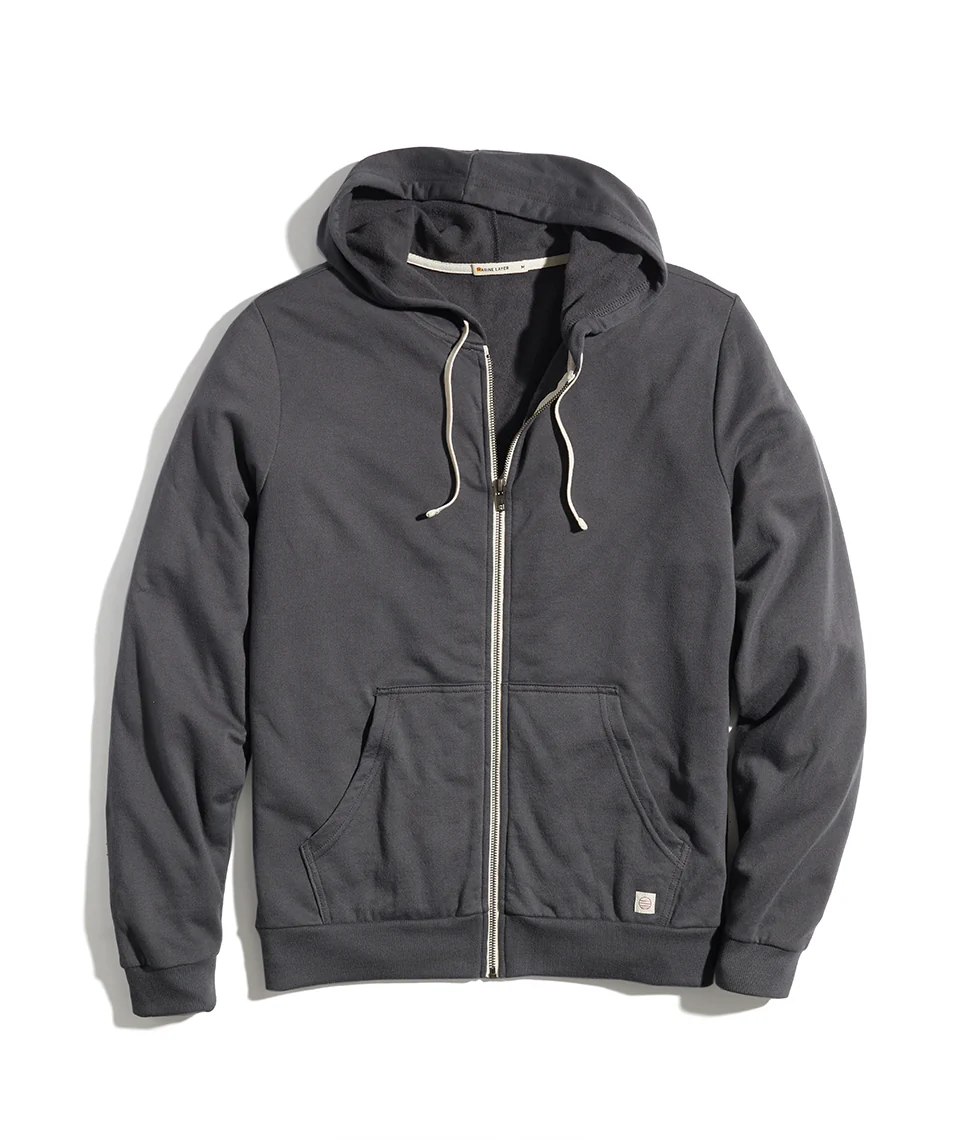 Afternoon Full Zip Hoodie in Asphalt Grey