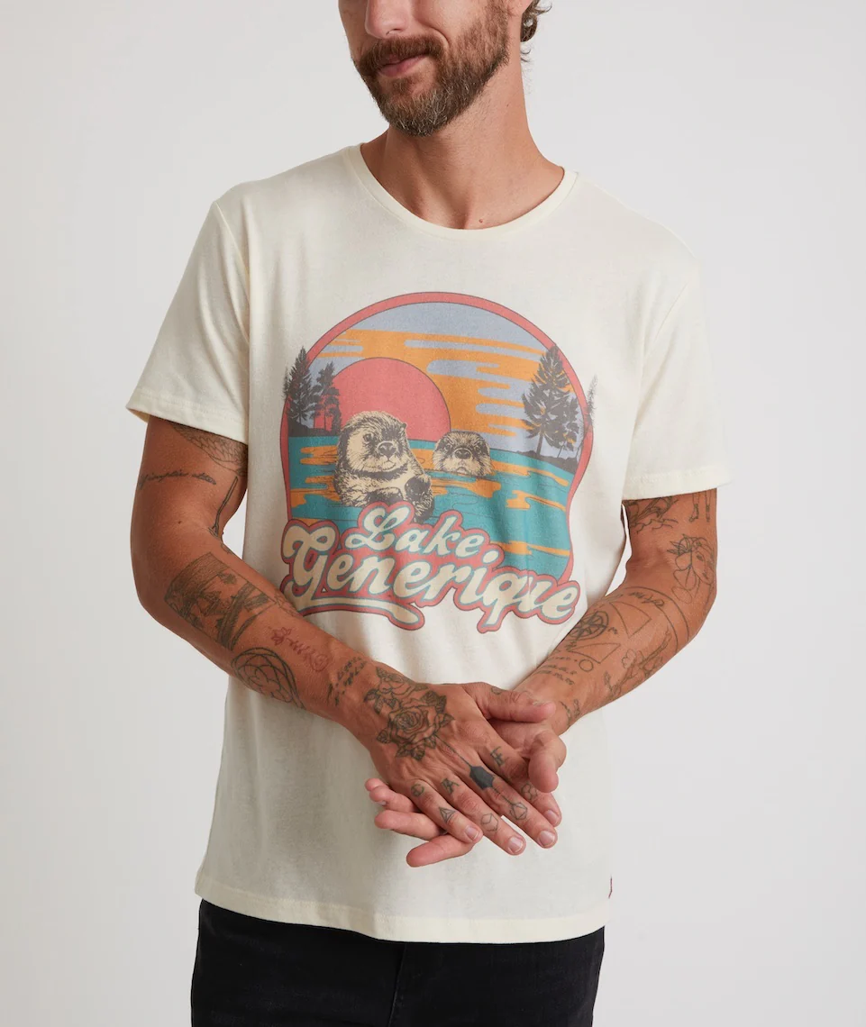 Re-Spun Graphic Tee in Natural