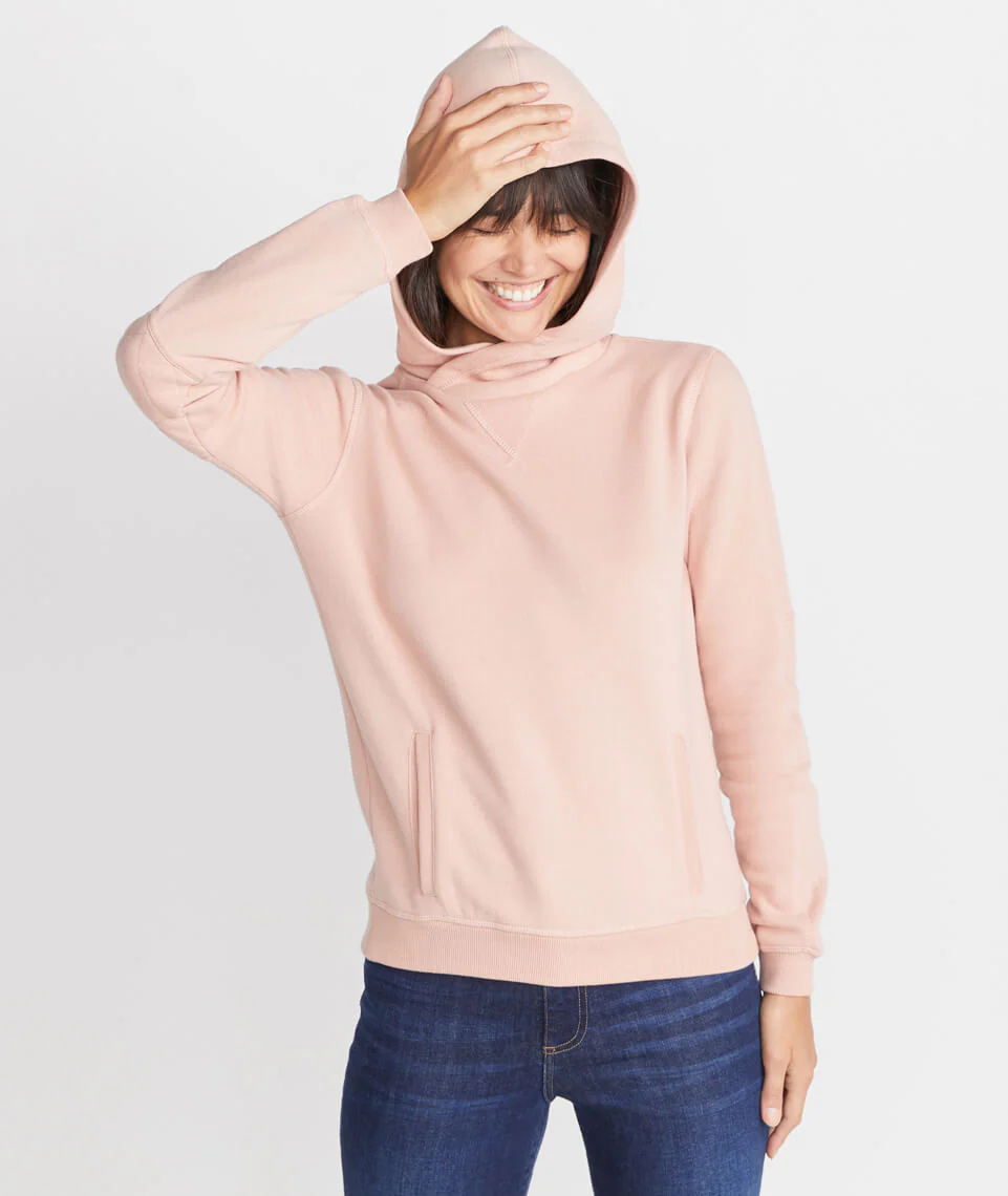 Emilie Cowlneck Hoodie in Vintage Peach