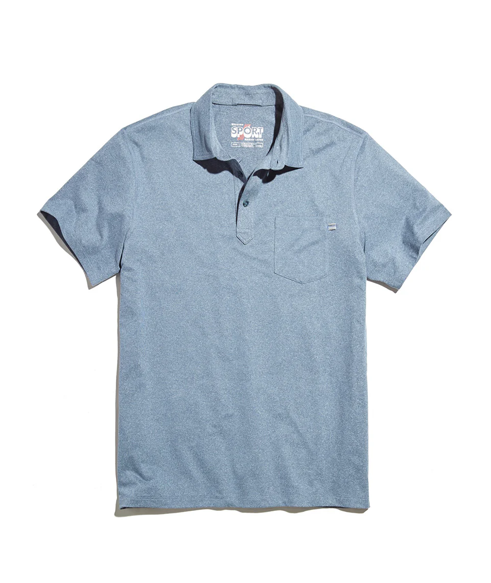 Palmer Sport Polo in Navy Heather
