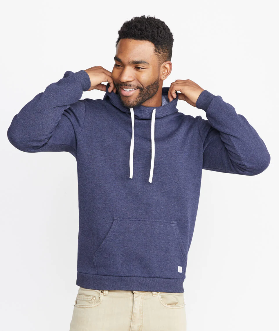 Sherpa Cowlneck Hoodie in Navy