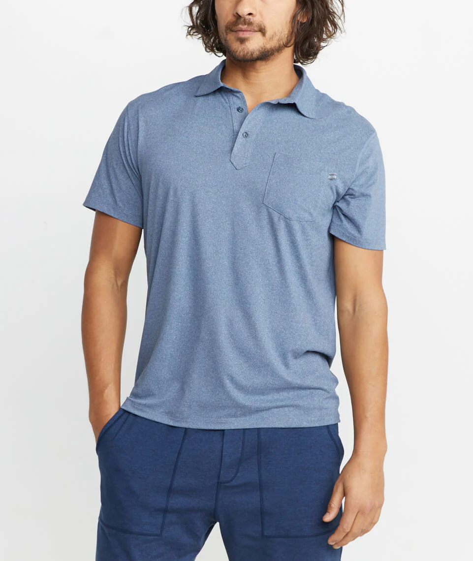 Palmer Sport Polo in Navy Heather