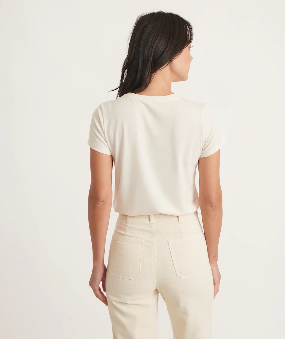 Respun Graphic Classic Crew in Natural