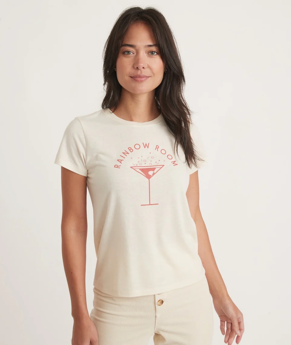 Respun Graphic Classic Crew in Natural