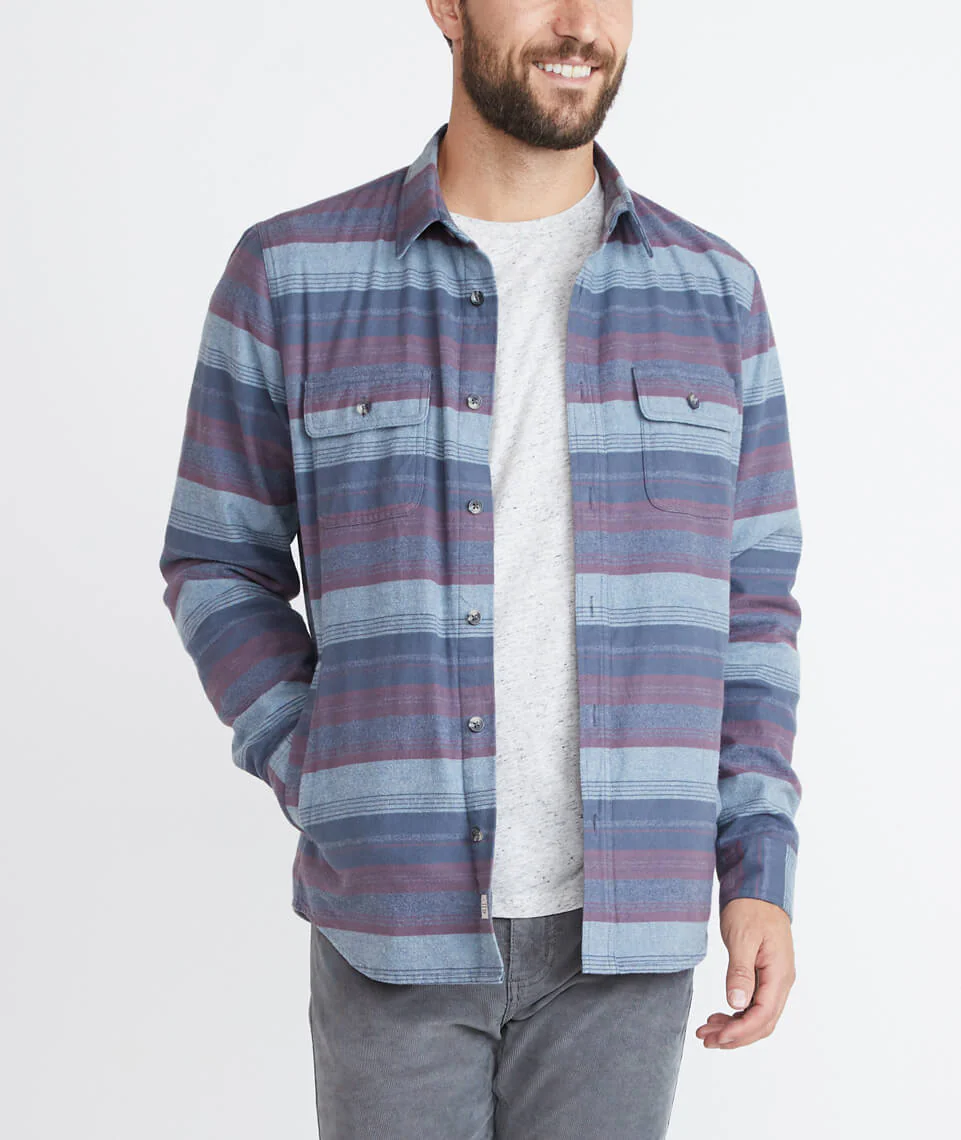 Camping Shirt in Blue Stripe