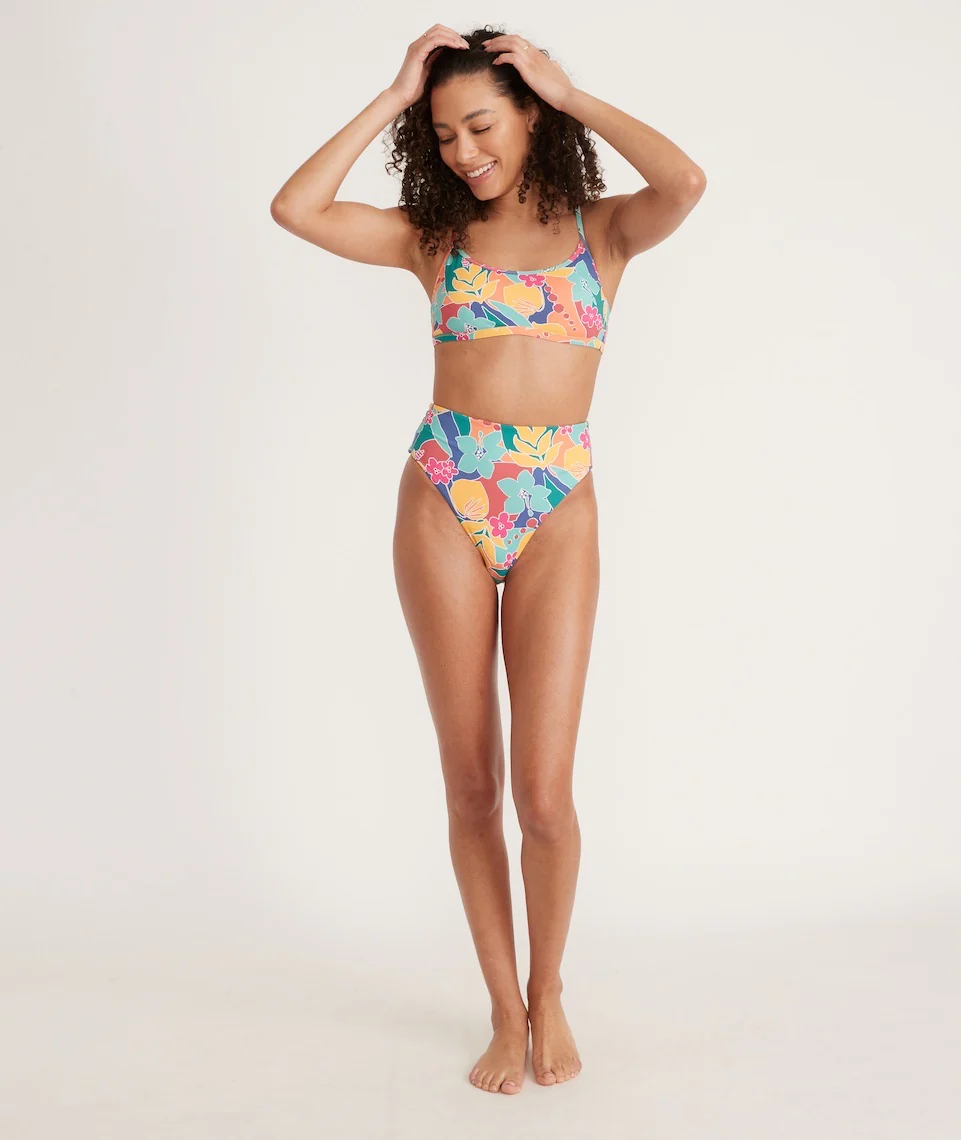 Full Cut Bikini Bottom in Hibiscus Floral