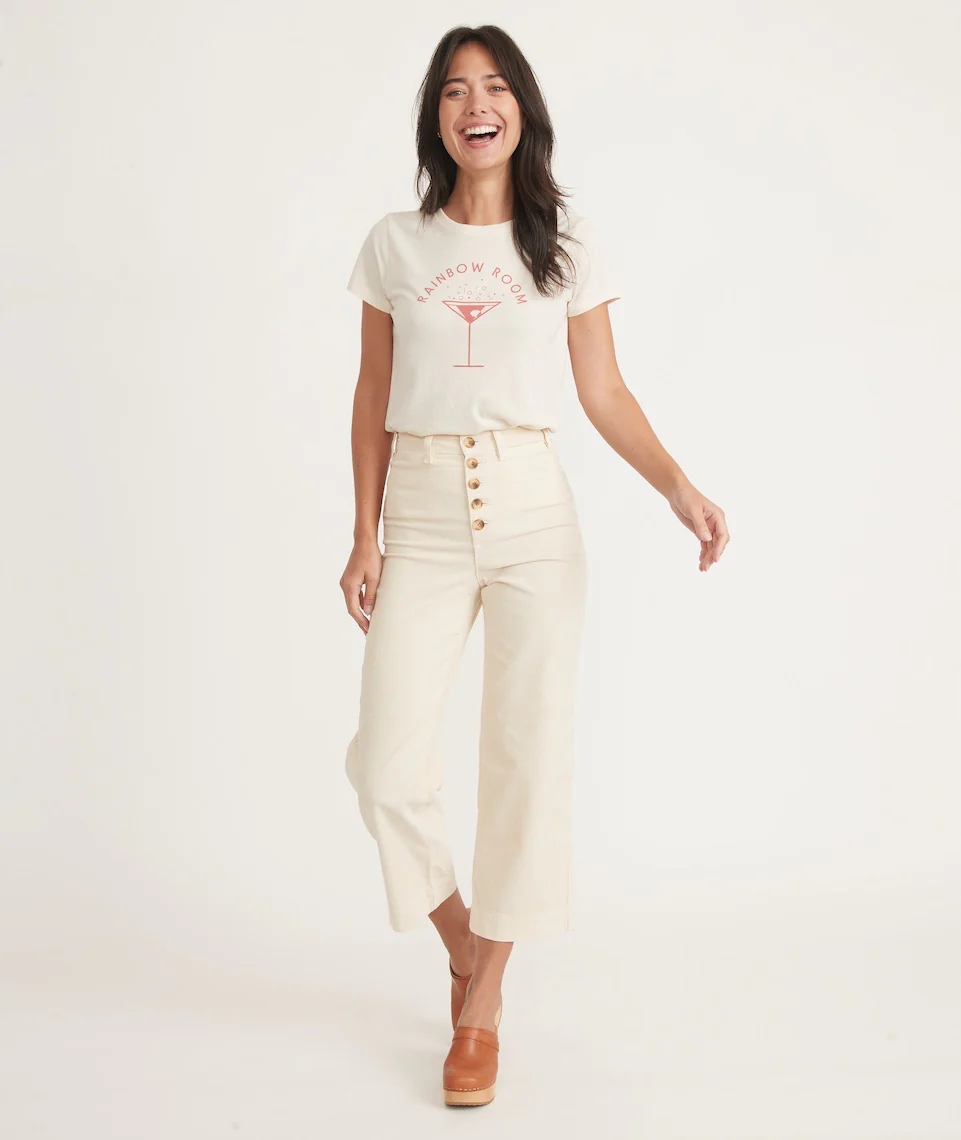 Respun Graphic Classic Crew in Natural