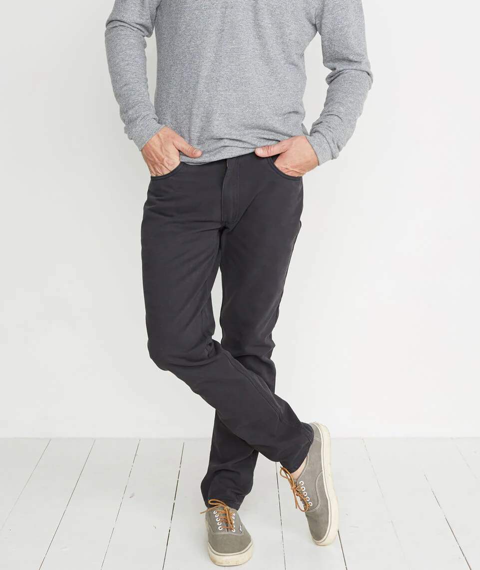 Beck 5 Pocket Pant in Faded Black