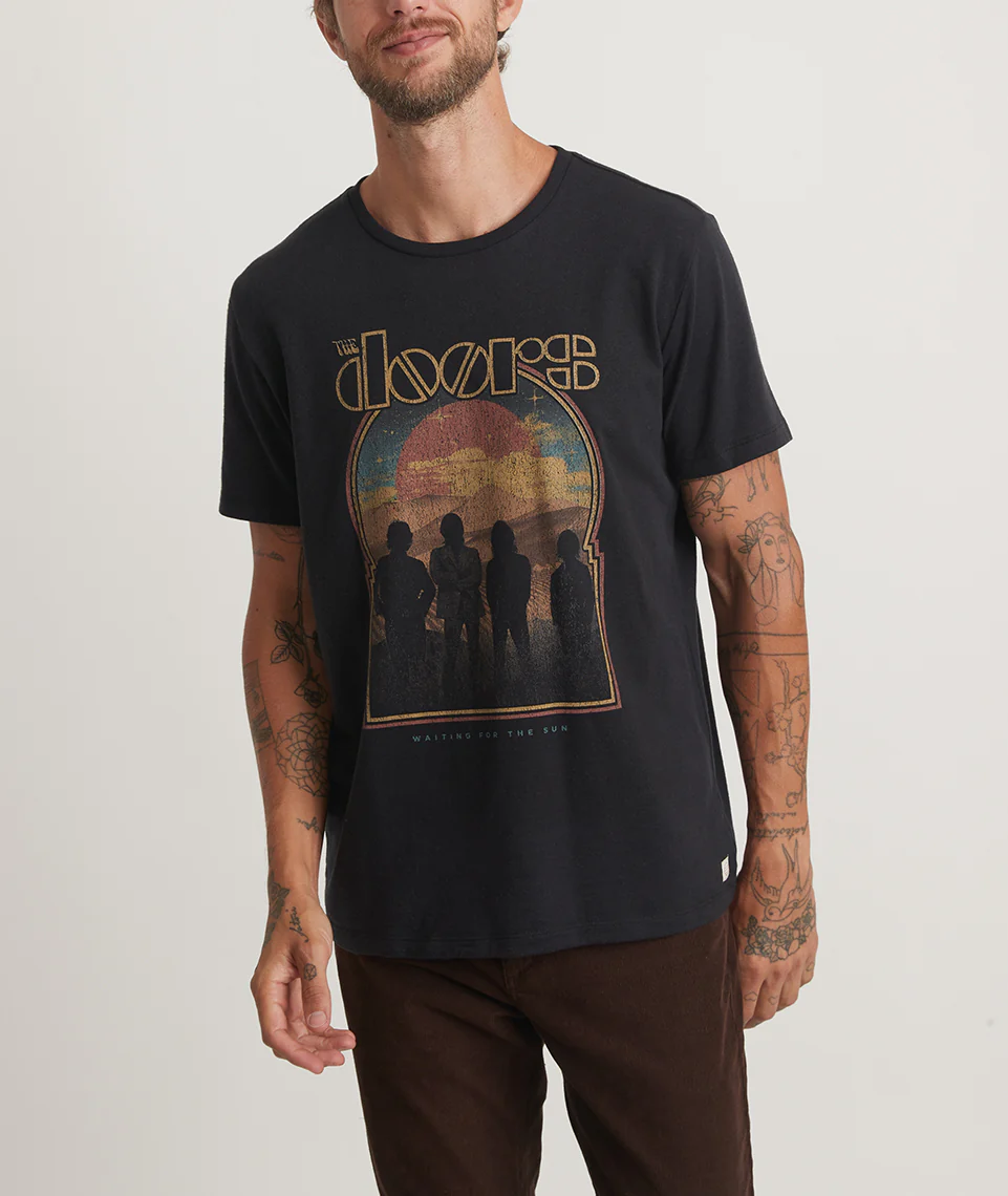 The Doors Unisex Tee in Faded Black