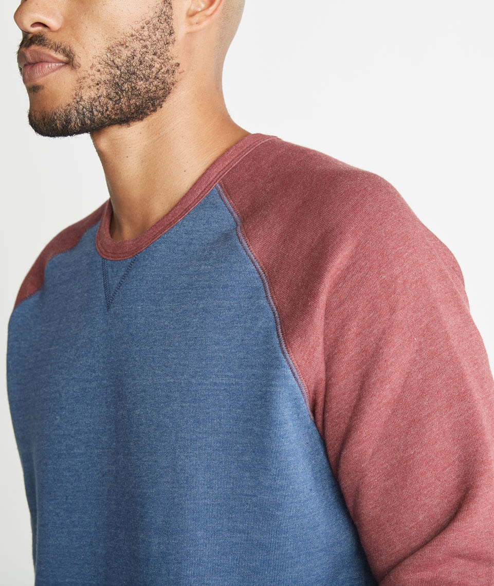 Nolan Crewneck in Deep Denim/Syrah