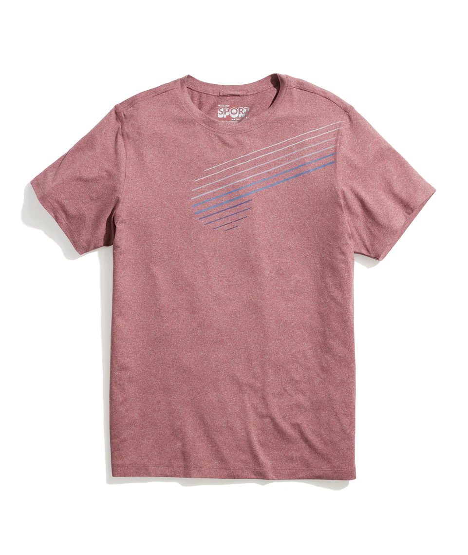 Sport Crew Graphic Tee in Cordovan