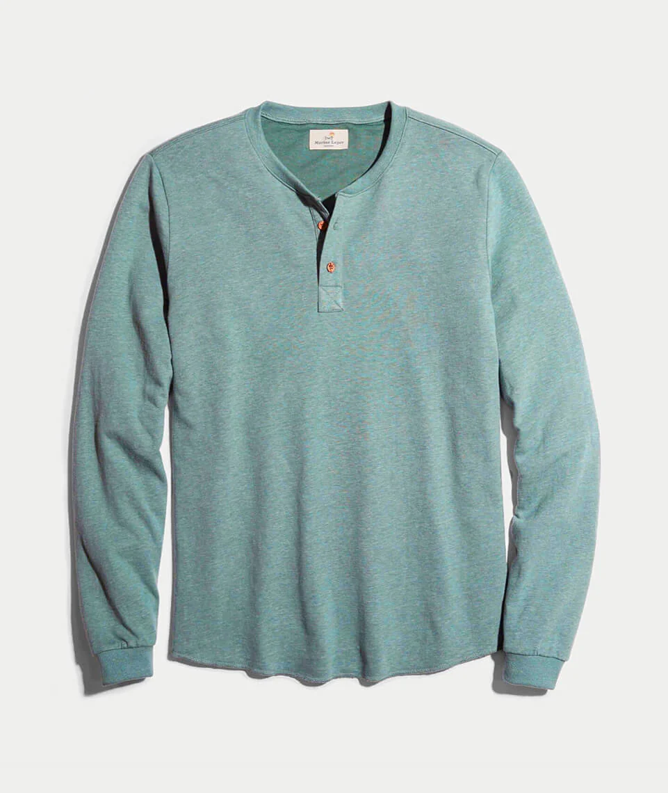 Double Knit Henley - Forest Green