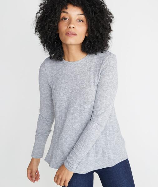 Tinley Tulip Back in Thin Grey & White