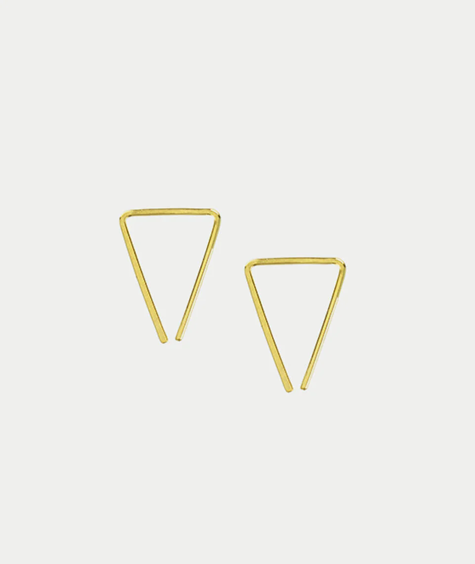 Kris Nations Tiny Triangle Hoop Earrings