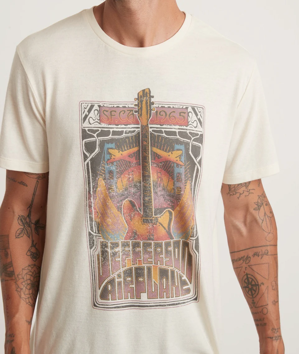 Jefferson Airplane Unisex Tee in Natural