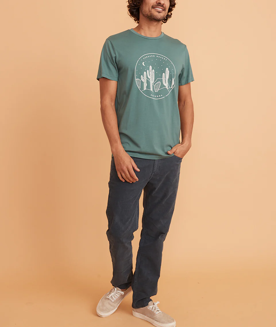 Signature Crew Tee in Mallard Saguaro