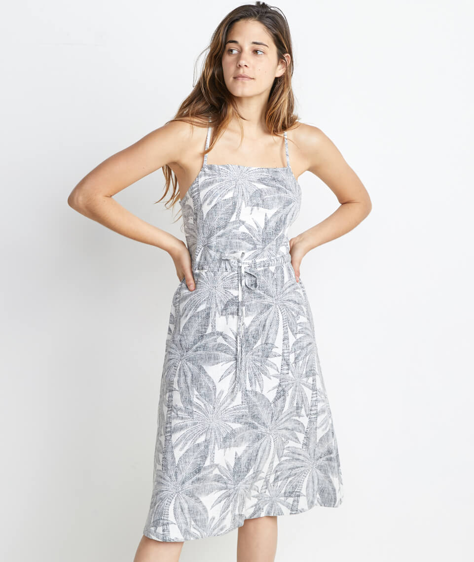 Lily Dress in Geo Palm Print