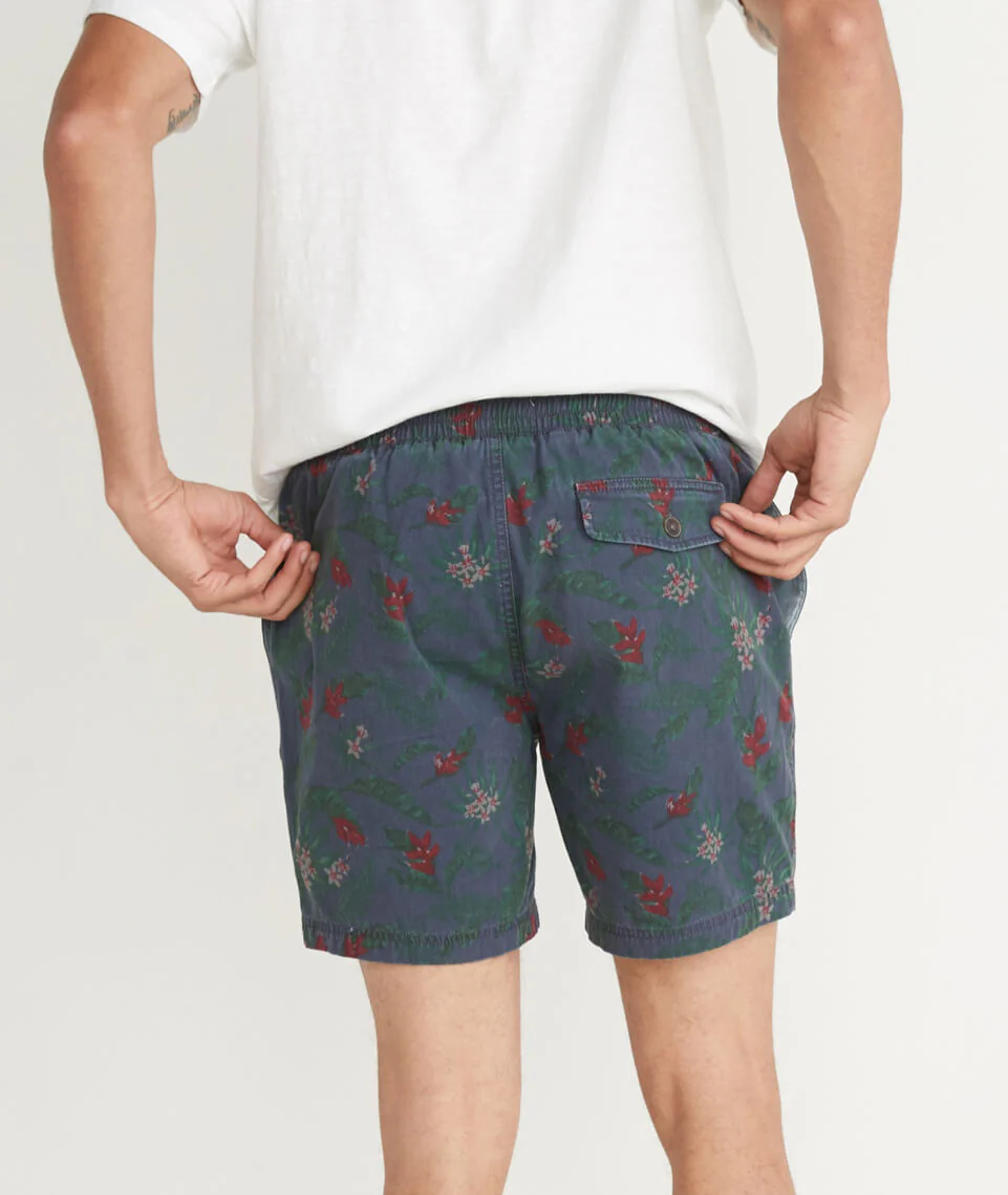 Beach Short in Ink Print