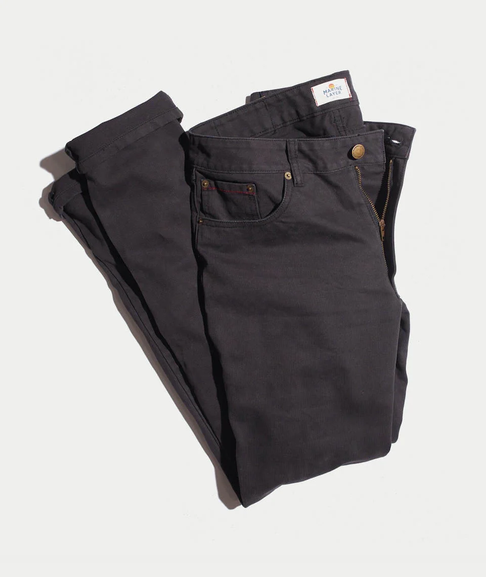 Beck 5 Pocket Pant in Faded Black