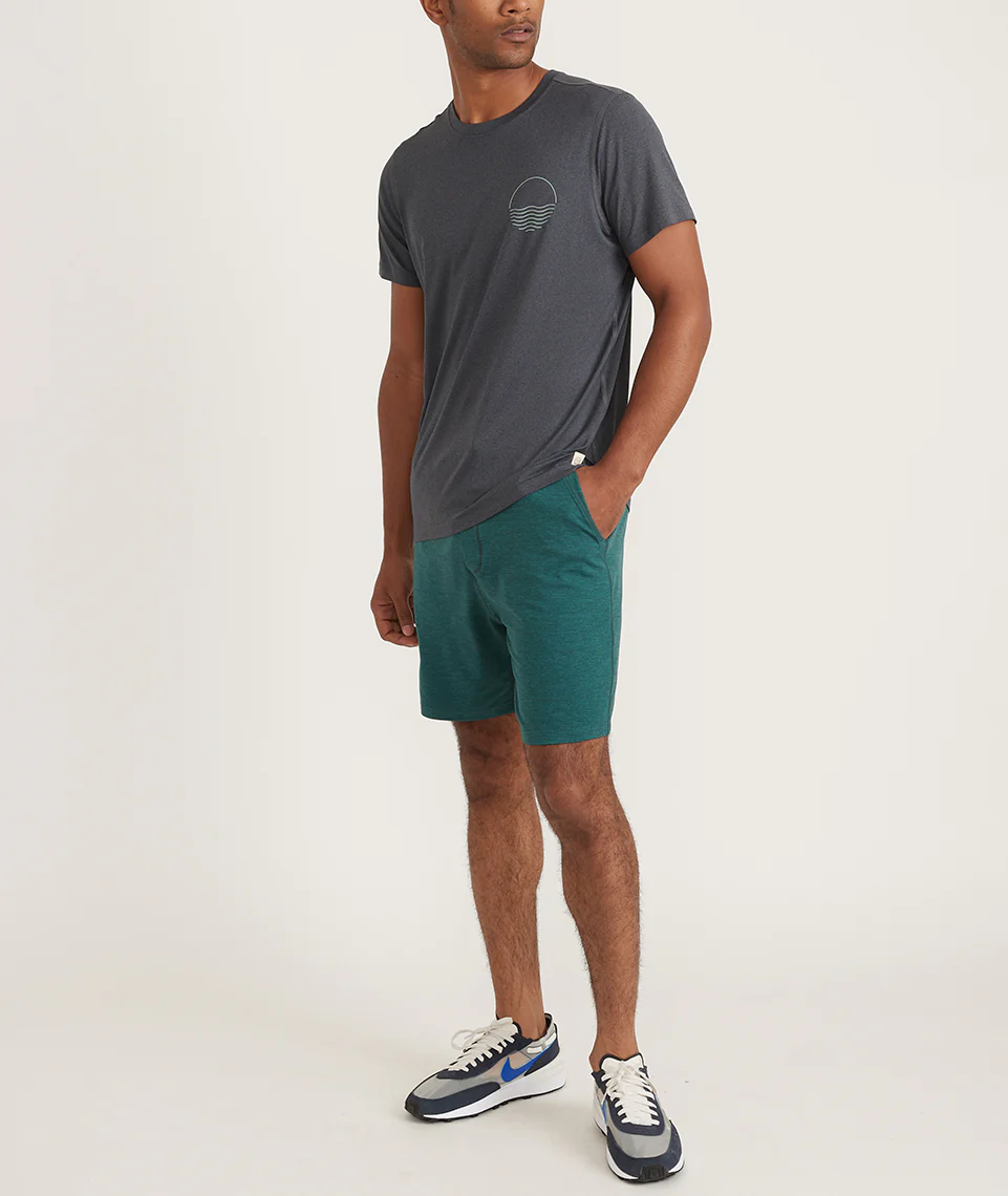 Sport Crew Graphic Tee in Dark Heather Grey