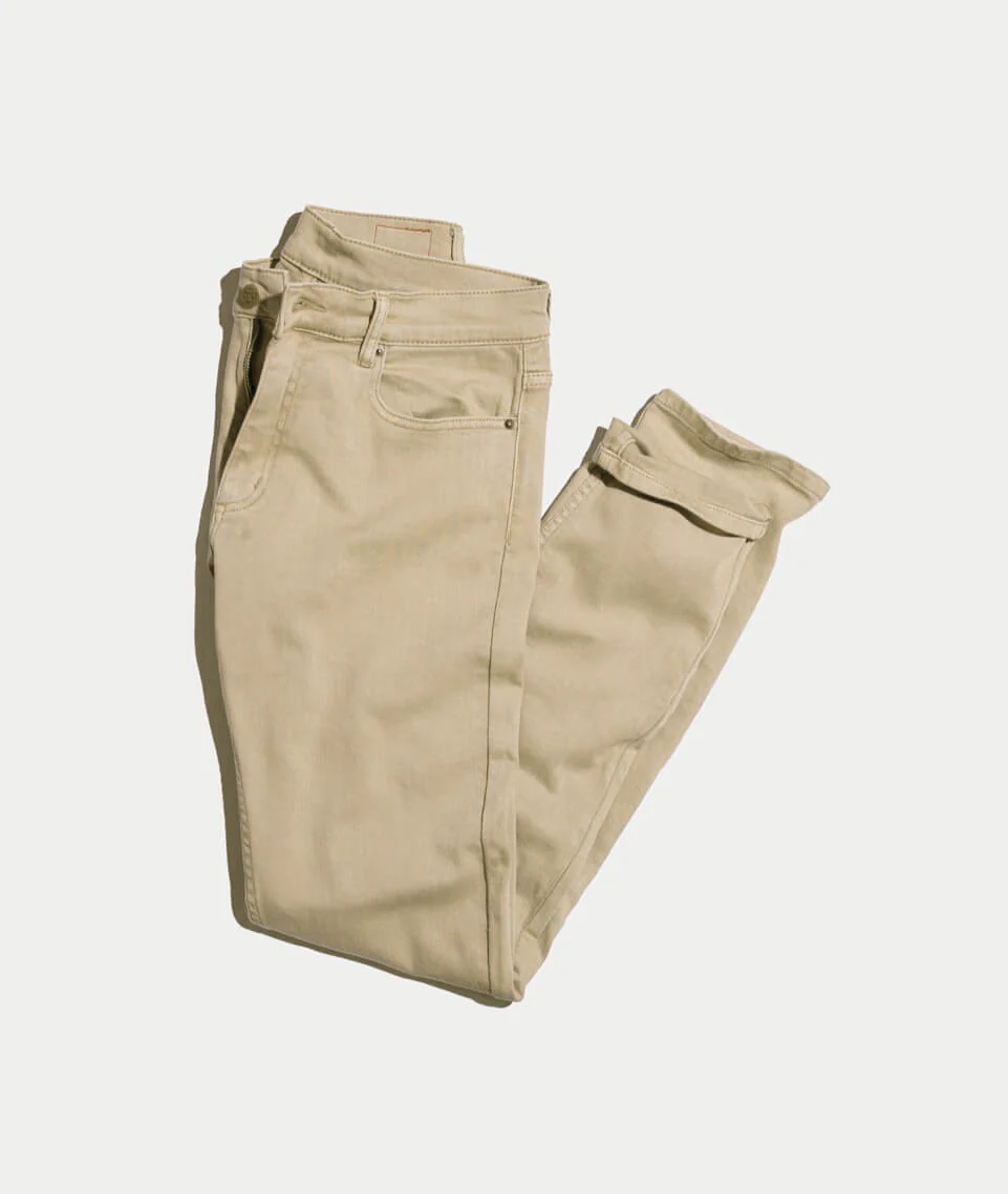 5 Pocket Slim Fit Pant in Light Khaki