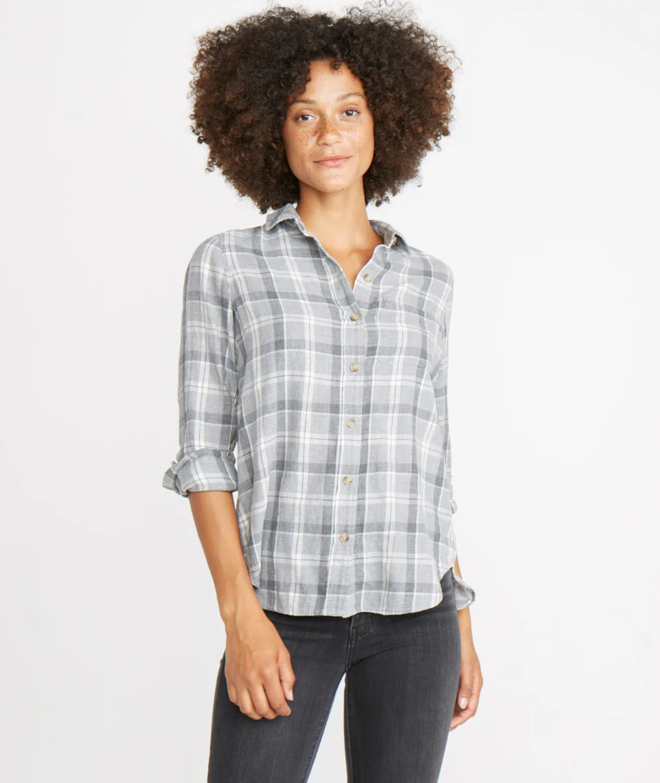 Meadow Button Down in Grey